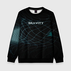 Детский свитшот Gravity blue line theme