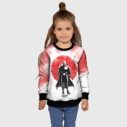 Свитшот детский Сайтама красный дым One Punch-Man, цвет: 3D-черный — фото 2