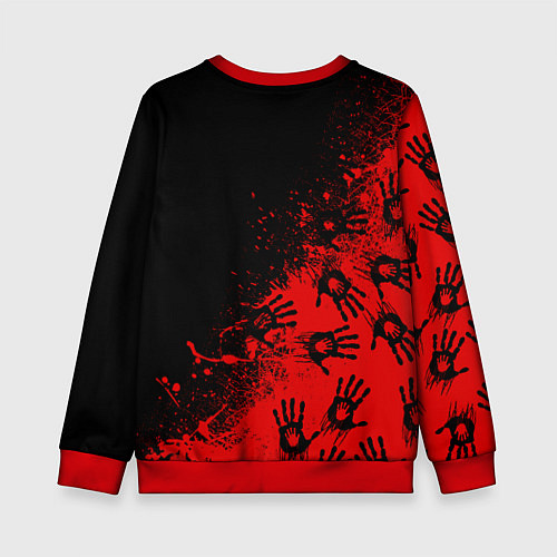 Детский свитшот Death Stranding Отпечаток рук паттерн / 3D-Красный – фото 2