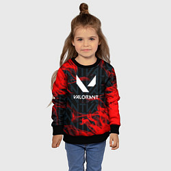 Свитшот детский Valorant Fire, цвет: 3D-черный — фото 2