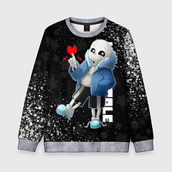 Свитшот детский НОВОГОДНИЙ САНС UNDERTALE НОВЫЙ ГОД, цвет: 3D-меланж