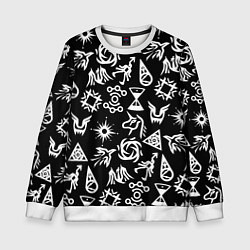 Свитшот детский EXO BAND SYMBOL PATTERN WHITE K-POP, цвет: 3D-белый