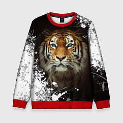 Свитшот детский Год тигра2022, цвет: 3D-красный