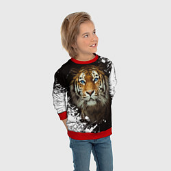 Свитшот детский Год тигра2022, цвет: 3D-красный — фото 2