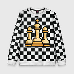 Свитшот детский ChessKing Abstraction, цвет: 3D-белый