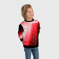Свитшот детский Красная космическая спираль, цвет: 3D-черный — фото 2