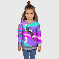 Свитшот детский Jinx League of Legends АРКЕЙН, цвет: 3D-меланж — фото 2