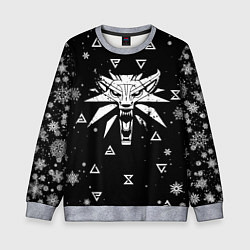 Свитшот детский ЧЁРНЫЙ СВИТЕР ВЕДЬМАК НОВОГОДНИЙ, цвет: 3D-меланж