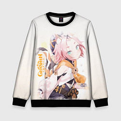 Свитшот детский Диона из Genshin Impact, цвет: 3D-черный