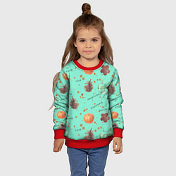 Свитшот детский Праздничный принт c позитивными словами на английс, цвет: 3D-красный — фото 2