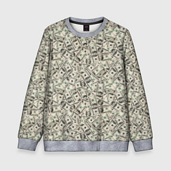 Свитшот детский Доллары Dollars, цвет: 3D-меланж