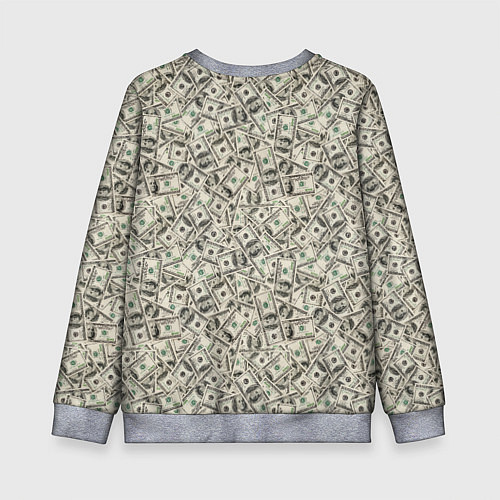 Детский свитшот Доллары Dollars / 3D-Меланж – фото 2