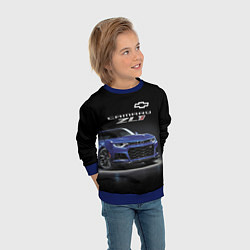 Свитшот детский Chevrolet Camaro ZL1 Motorsport, цвет: 3D-синий — фото 2