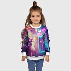 Свитшот детский Stray, цвет: 3D-белый — фото 2