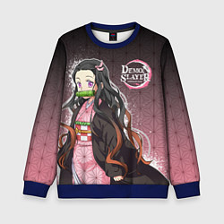 Свитшот детский НЕЗУКО NEZUKO SLAYER, цвет: 3D-синий
