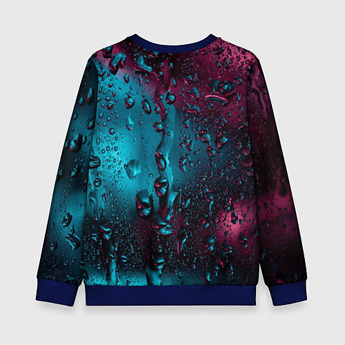 Детский свитшот Ностальгия фиолетового дождя / 3D-Синий – фото 2