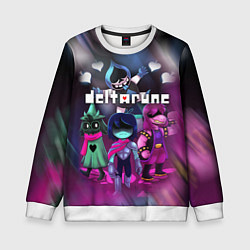 Свитшот детский DELTARUNE ГЕРОИ В БОЙ!, цвет: 3D-белый