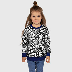 Свитшот детский Стиль QR код, цвет: 3D-синий — фото 2