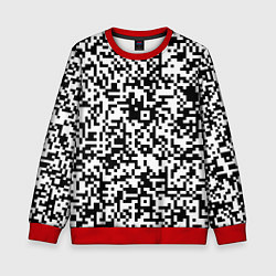 Свитшот детский Стиль QR код, цвет: 3D-красный