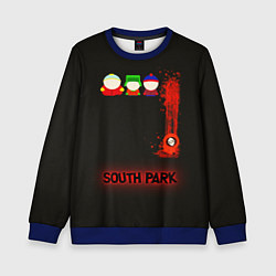 Свитшот детский Южный парк главные персонажи South Park, цвет: 3D-синий