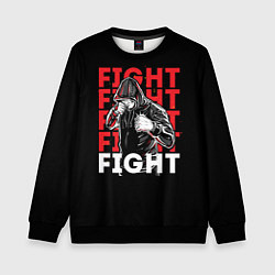 Свитшот детский FIGHT FIGHT FIGHT, цвет: 3D-черный