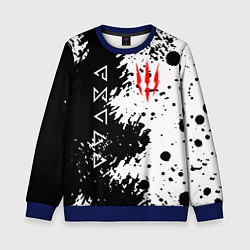 Свитшот детский The Witcher black & white, цвет: 3D-синий