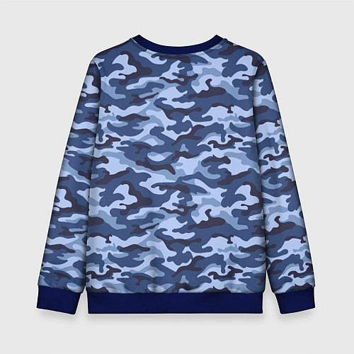 Детский свитшот Синий Камуфляж Camouflage / 3D-Синий – фото 2