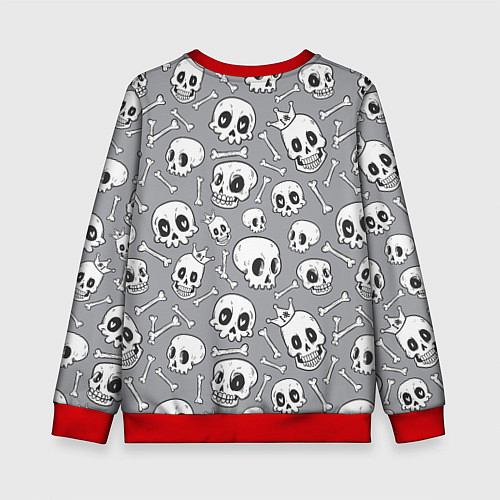 Детский свитшот Skulls & bones / 3D-Красный – фото 2