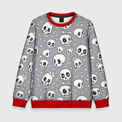 Свитшот детский Skulls & bones, цвет: 3D-красный