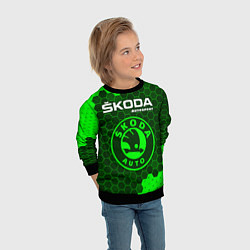 Свитшот детский SKODA Autosport - Графика, цвет: 3D-черный — фото 2