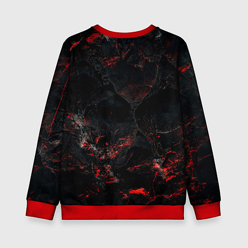 Детский свитшот Японская психоделика Лицо и маска / 3D-Красный – фото 2