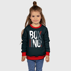 Свитшот детский Бокс - Boxing, цвет: 3D-красный — фото 2