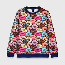 Свитшот детский Sweet donuts, цвет: 3D-синий