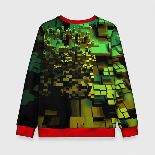 Детский свитшот Minecraft, pattern 2022 / 3D-Красный – фото 2