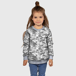 Свитшот детский Серый Военный Камуфляж, цвет: 3D-меланж — фото 2