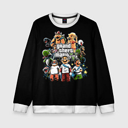 Свитшот детский Mario x GTA, цвет: 3D-белый