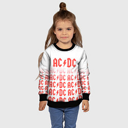 Свитшот детский Acdc Паттерн, цвет: 3D-черный — фото 2