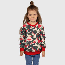 Свитшот детский Модный Камуфляж - милитари, цвет: 3D-красный — фото 2
