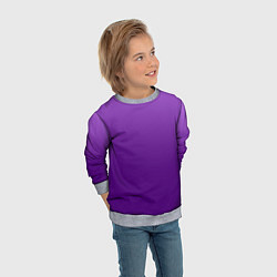 Свитшот детский Красивый фиолетовый градиент, цвет: 3D-меланж — фото 2