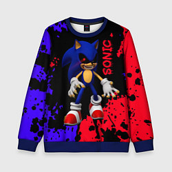 Свитшот детский Соник екзе Sonic exe, цвет: 3D-синий