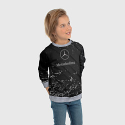 Свитшот детский Mercedes-Benz штрихи black, цвет: 3D-меланж — фото 2