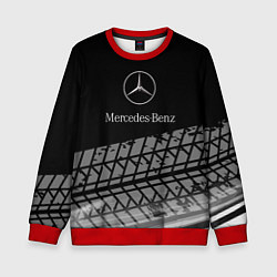 Свитшот детский Mercedes-Benz шины, цвет: 3D-красный