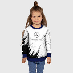 Свитшот детский Mercedes-Benz - White texture, цвет: 3D-синий — фото 2