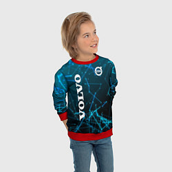 Свитшот детский Volvo Geometry, цвет: 3D-красный — фото 2