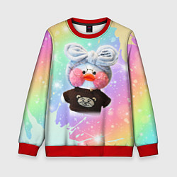 Свитшот детский УТОЧКА ЛАЛАФАНФАН Радуга, цвет: 3D-красный