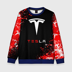 Свитшот детский Tesla sport auto, цвет: 3D-синий