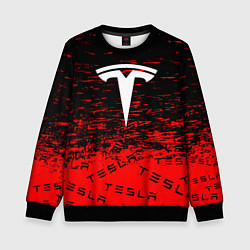 Свитшот детский Tesla sport red, цвет: 3D-черный