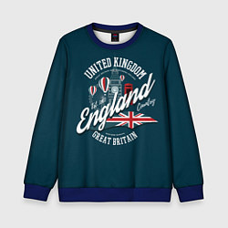 Свитшот детский Англия England, цвет: 3D-синий