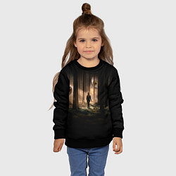 Свитшот детский Unity with nature, цвет: 3D-черный — фото 2