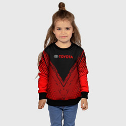 Свитшот детский Toyota Красная текстура, цвет: 3D-черный — фото 2